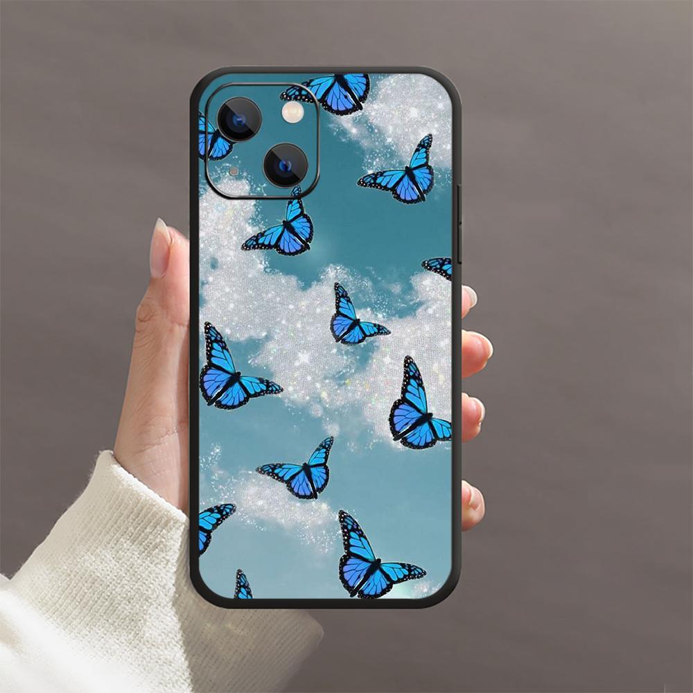 Чехол для телефона с бабочкой для iPhone Samsung Galaxy Redmi Xiaomi Oppo OnePlus Note SA 7 8 9 10 11 12 13 14 20 21 22 23 53 54 Pro Max Plus Ultra TPU Soft