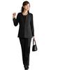 Black Formal Washable Inner Docking Long Length Jacket Stretch Pants Suit Sizes Black 3L [Nissen] [Mourning Clothes/Formal Clothes] Wrinkle-proof +