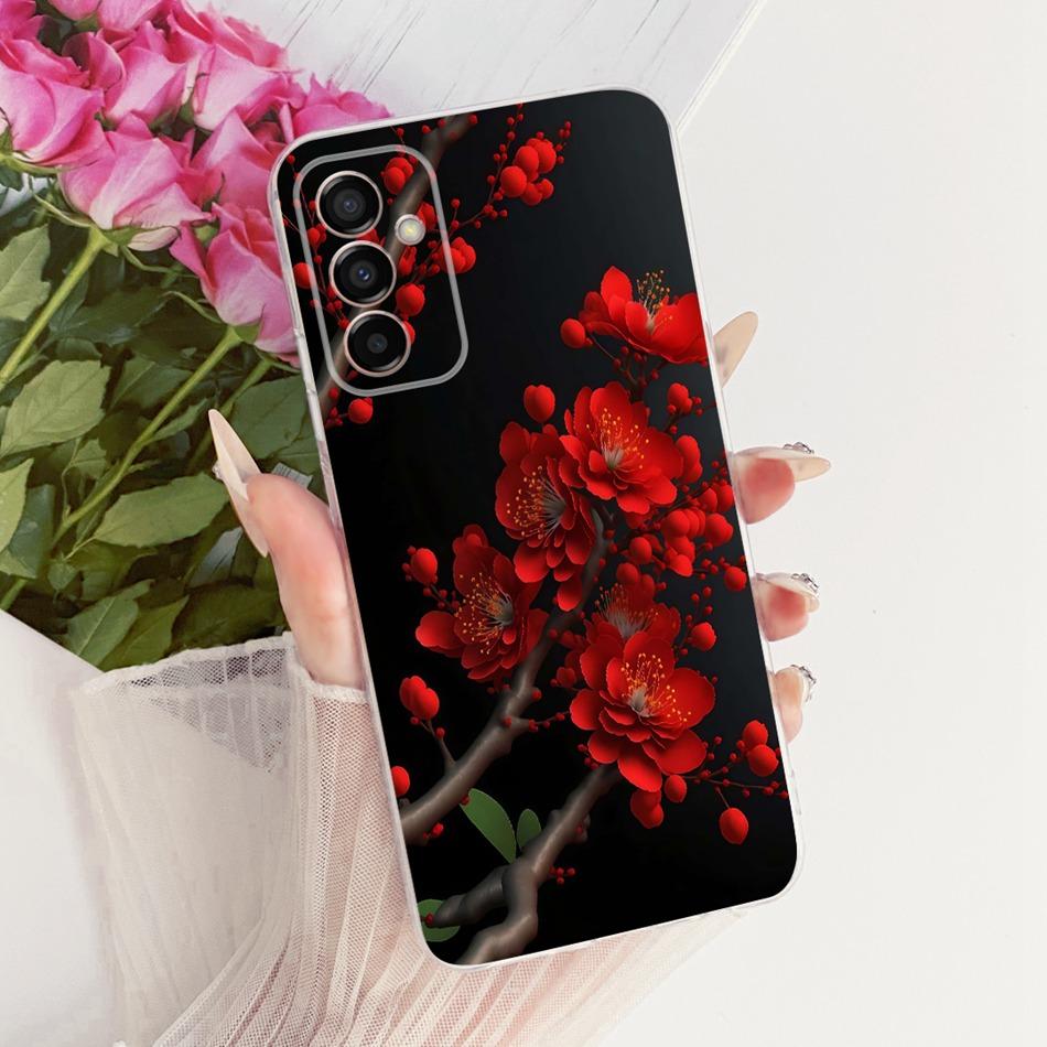 For Samsung Galaxy M23 F23 Cute Flower Butterfly Cat Painted Case For Samsung F23 M23 5G Soft Silicone TPU Phone Cases