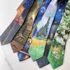 Starry Sky Tie Oil Painting 8Cm Original Men'S And Women'S Dress Printing Retro Tie