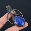 Лазурит и лунный камень, драгоценный камень, чистая медная проволока, ювелирное изделие, кулон ручной работы для нее