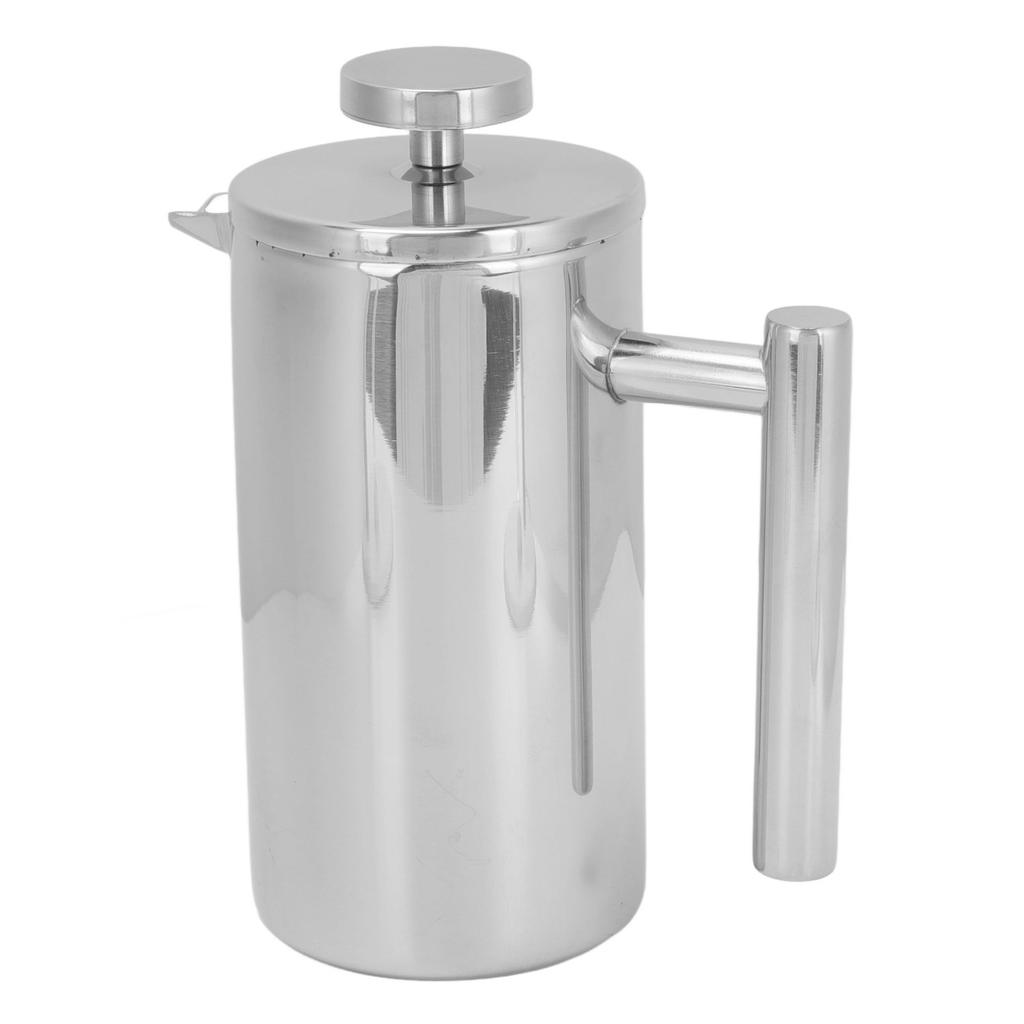 Френч-пресс из нержавеющей стали, двухслойный, портативный, для дома и улицы