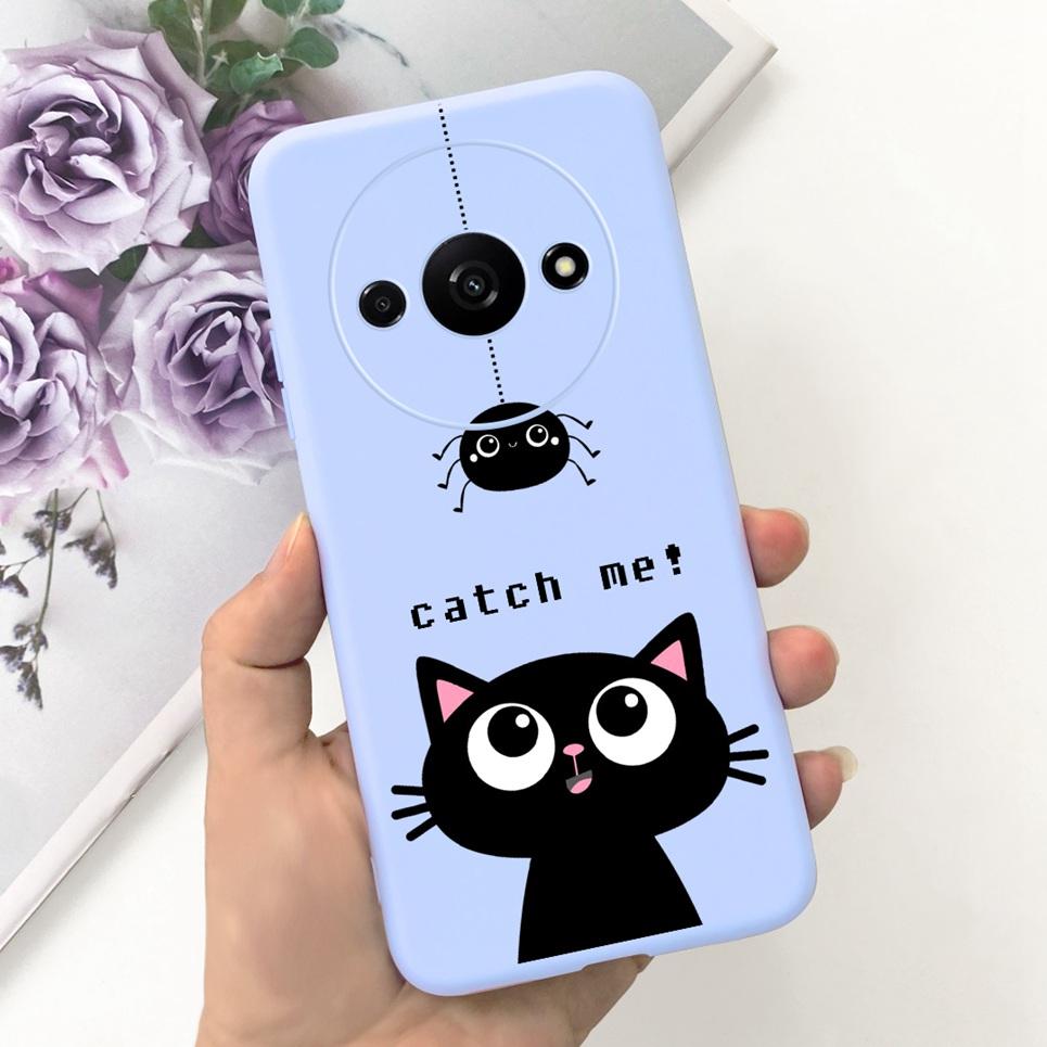 Задняя крышка для Xiaomi Redmi A3 4G Мультяшные животные Мультяшная раскраска Funda Etui для Xiomi RedmiA3 A 3 Мягкий ТПУ Силиконовый чехол