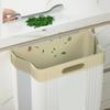 Kitchen Trash Can, Folding Household Cabinet Door Wall Hanging Storage Bin Pulling Trash Can Kitchen Waste Garbage Basket