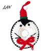 Handmade Christmas Ornaments Crochet Doughnut Keychain, Santa Claus/Reindeer/Penguin/Bear/Flower Wreath Pendant for Soft Yarn Keychain Women Bag Keys,