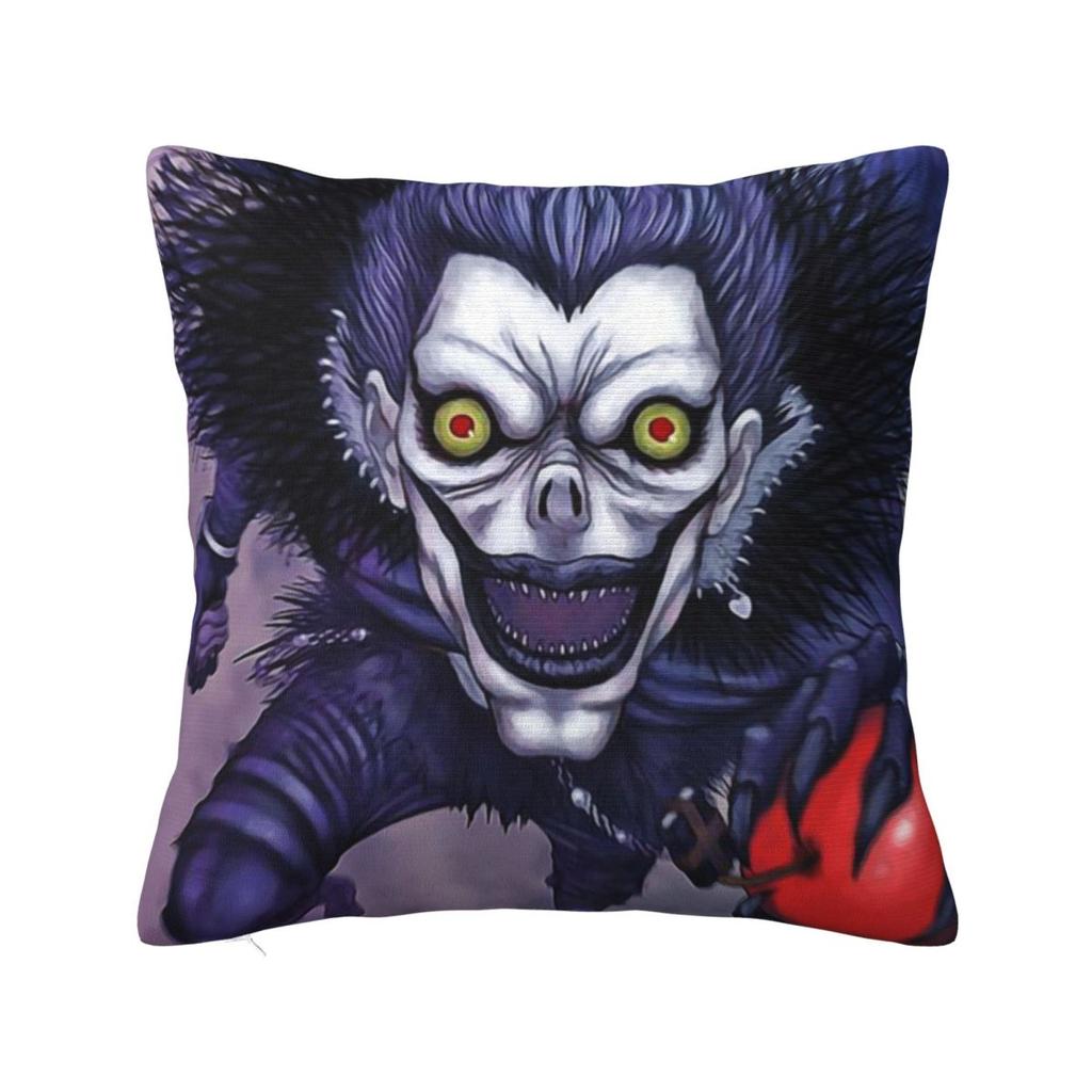 Anime Death Note Light Yagami Square Pillow Case Shinigami Cushion Covers Awesome Zippered Decor Pillowcase For Home 18"X18"