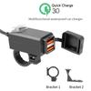 12 В-24 В QC3.0/3.1A двойной порт USB водонепроницаемый мотоцикл руль зарядное устройство адаптер розетка питания для iPhone Samsung Huawei