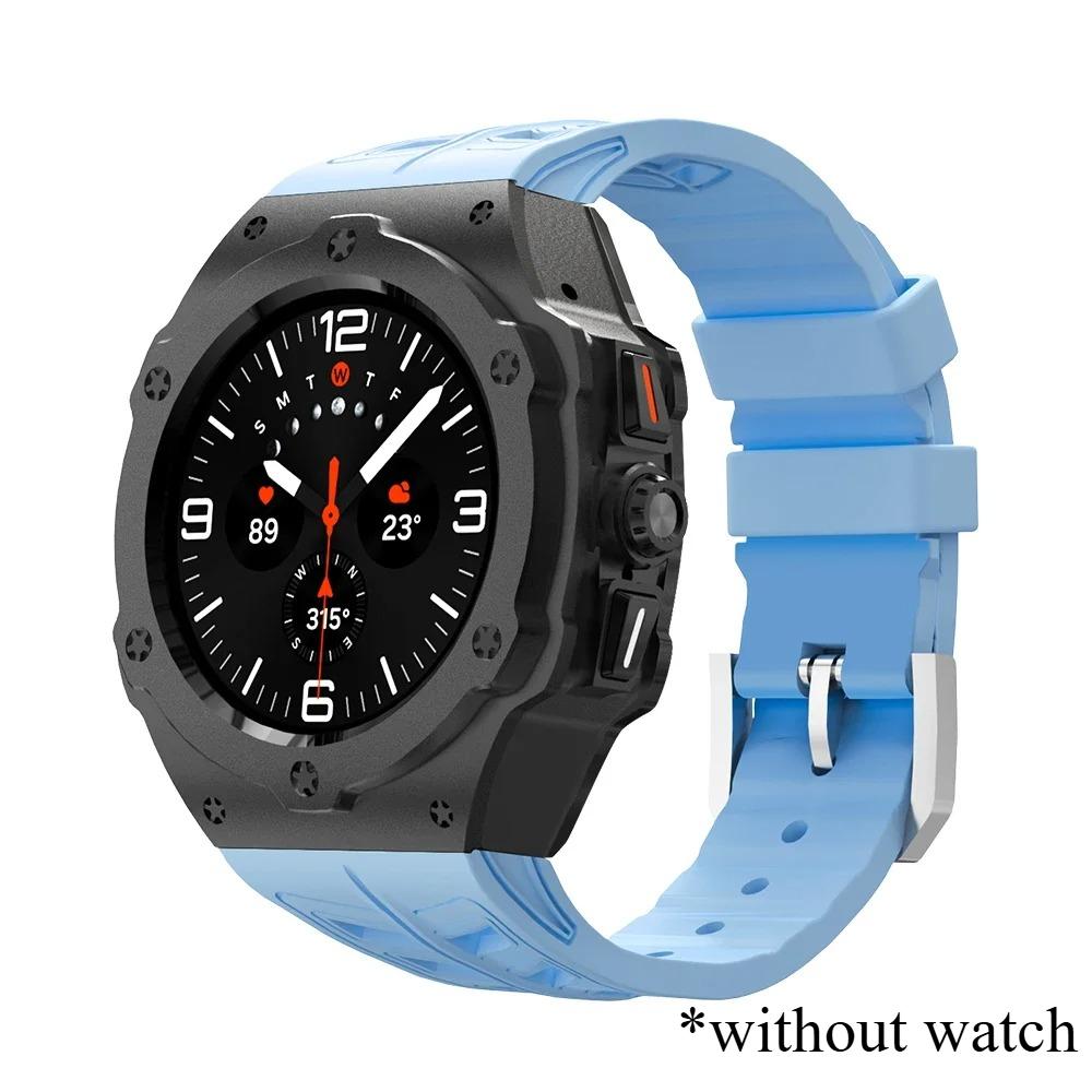 Роскошный комплект для модификации Samsung Galaxy Watch 8 Ultra 2025, карбоновый корпус, резиновый ремешок для Galaxy Watch 7 Ultra 47 мм, аксессуар