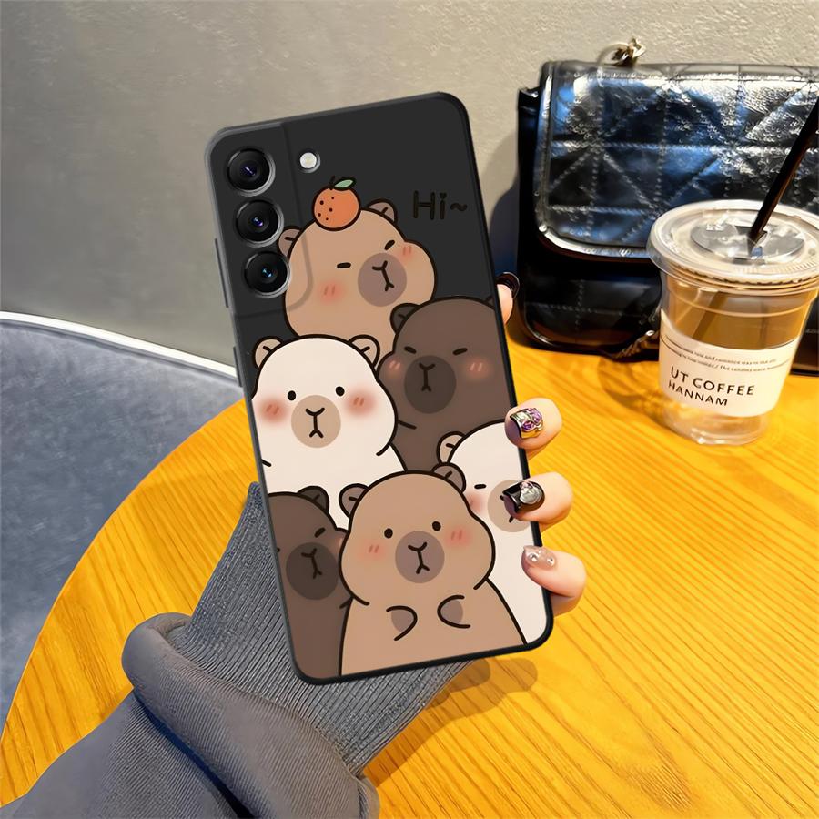 Милый чехол для телефона с капибарой для Samsung Galaxy A55 A57 A06 A37 A12 A53 A73 A05 A52 A23 A25 A51 A70 A15 A13 A16 A41 A50 A36