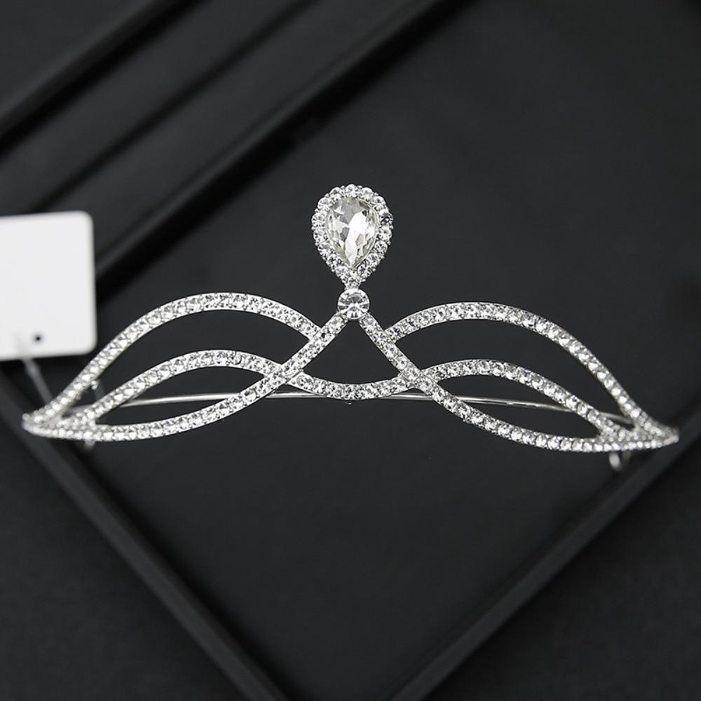 Simple Design Wedding Bride Crown Crystal Rhinestone Princess Crown  Wedding Ceremony