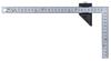 Shinwa Sokutei Thick Wide Curved 8 with 12434 Ruler, Silver, 30cm, Graduations, Stopper,