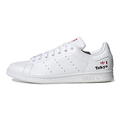 Originals Stan Smith Синтетическая кожа Нескользящие Низкие Кроссовки Унисекс Кроссовки Белые Красные H67743
