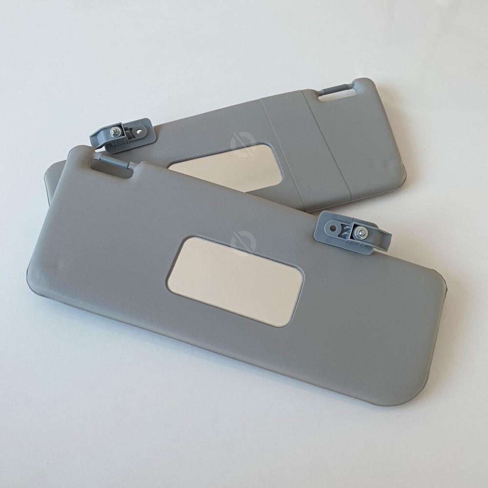 Солнцезащитный козырек для Fiat Panda, левый и правый, серый зонтик с зеркалом, 2 шт., солнцезащитный козырек для Fiat Panda 169 MK2 735362729 735362730