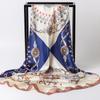 Spring/Summer New Women'S Silk Scarf 90 * 90cm Simulated Silk Twill Square Scarf Fashion Printed Large Square Scarf Professional Scarf
