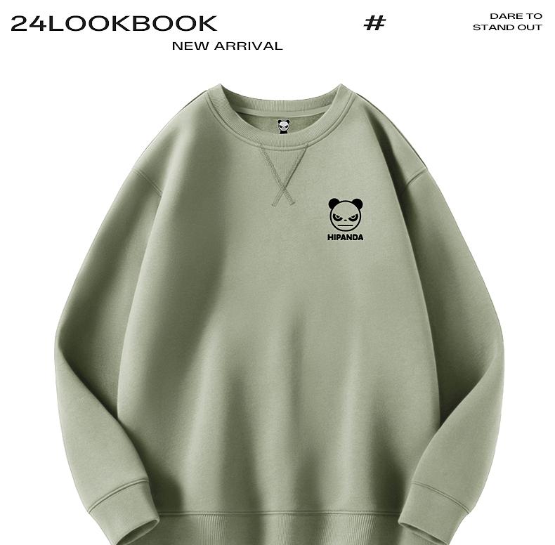 Hello Hipanda Panda Inverted Triangle Round Neck Hoodie