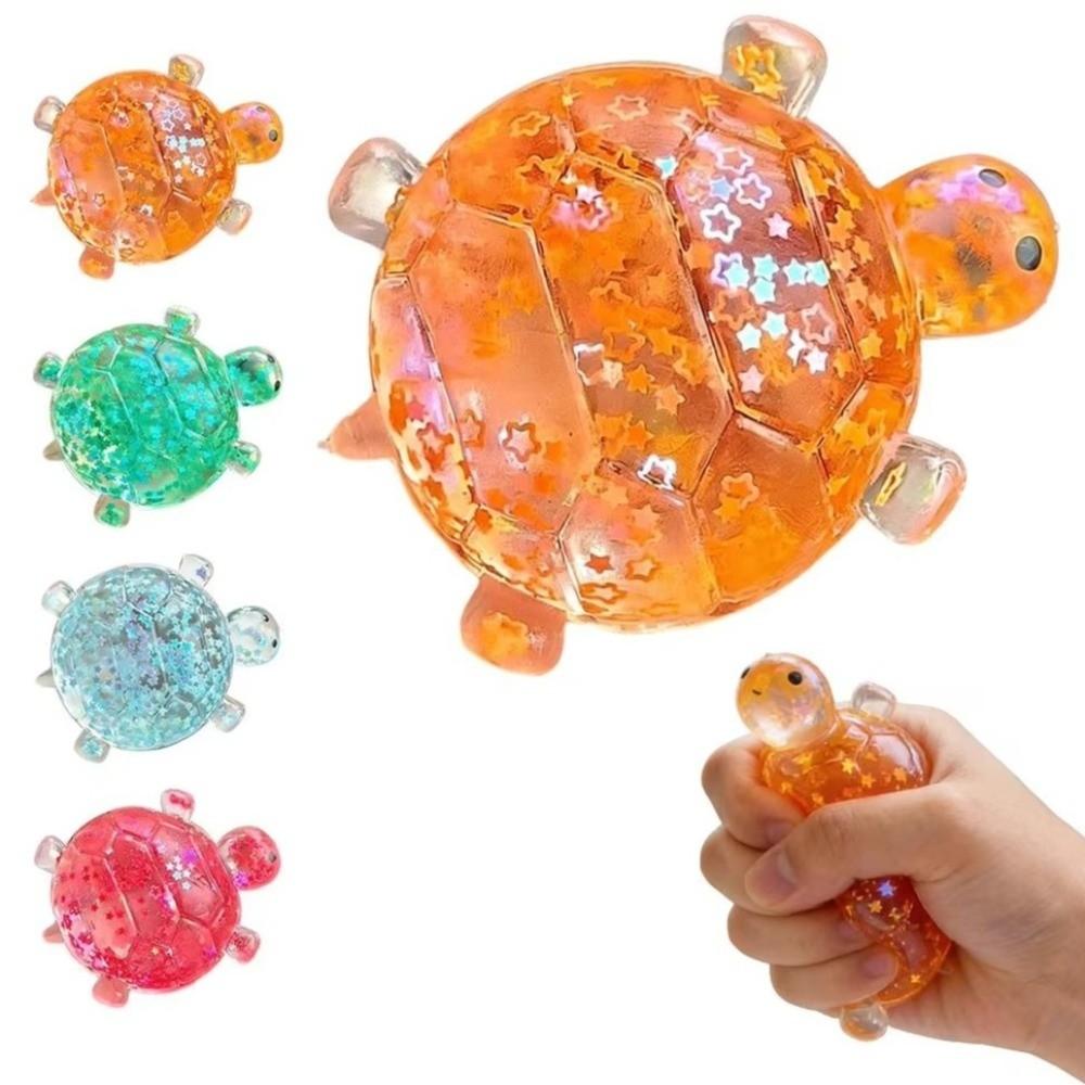 Slow Rising Glitter Turtle Squeeze Toy Small Animal Turtle Squishy Toy Home Decoration