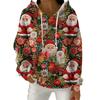 Женский модный повседневный пуловер с рождественским принтом, толстовка с капюшоном и длинными рукавами