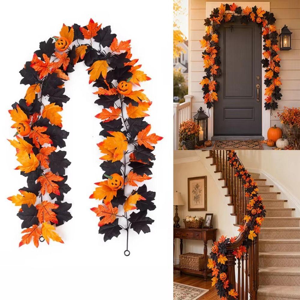 Silk Halloween Leaf Vines Realistic Artificial Hanging Vine Garland Table Decoration