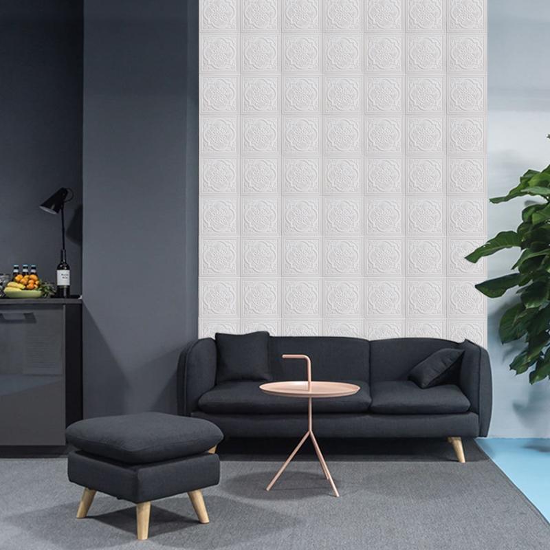 10PCS Peel and Stick Wall Decals Decorative Waterproof Wall Covering Stickers Removable Waterproof Wallpaper Damp-Proof 35x35cm