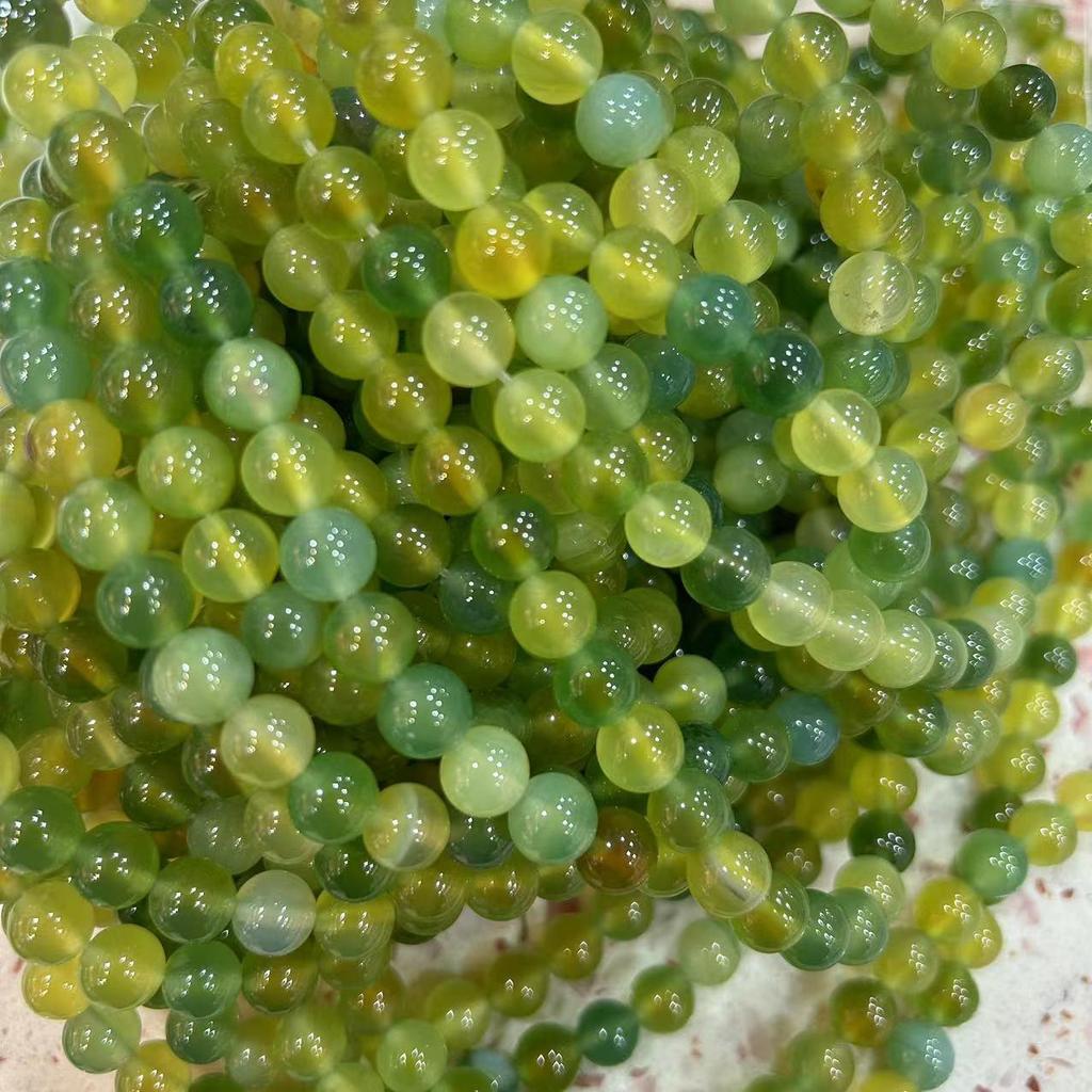 Green Grape Agate Loose Beads Bracelet DIY Jewelry Accessories