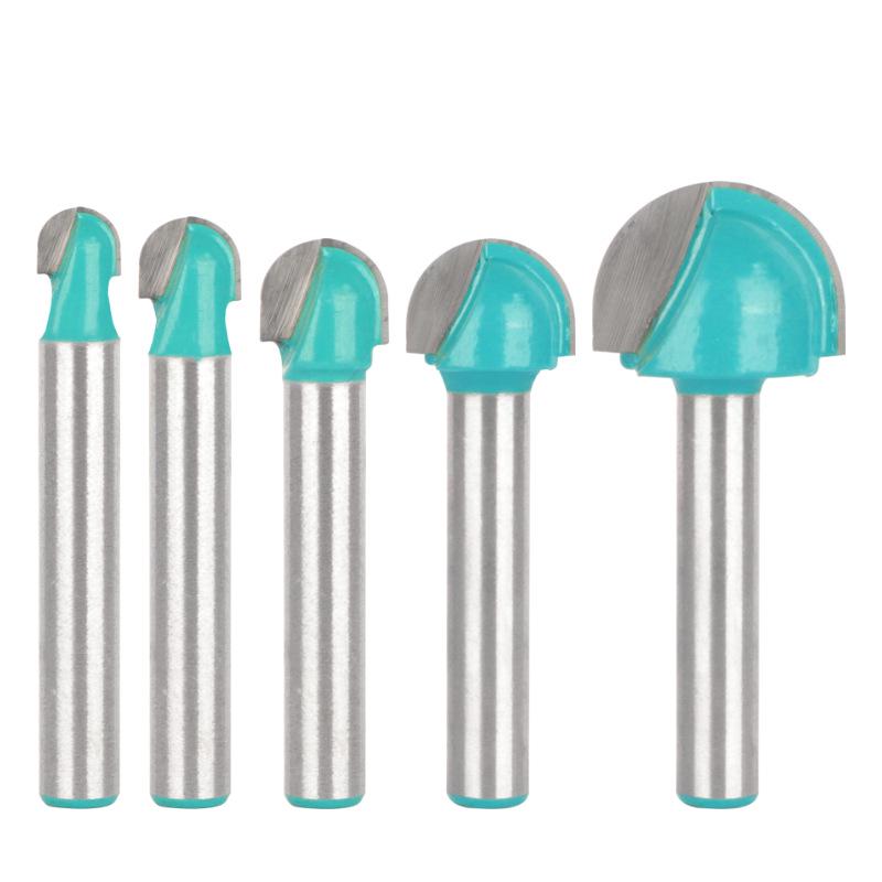 Set of 6 Round-Bottomed Woodworking Tools: Lace Knife, Round-Head Knife, Semi-Circular Relief Knife, Ball-Head Knife for Computer Engraving.