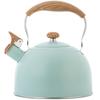 Stainless Steel Whistling Kettle 2.5L With Wooden-Style Handle Modern Kitchen Water Boiler Stovetop Use