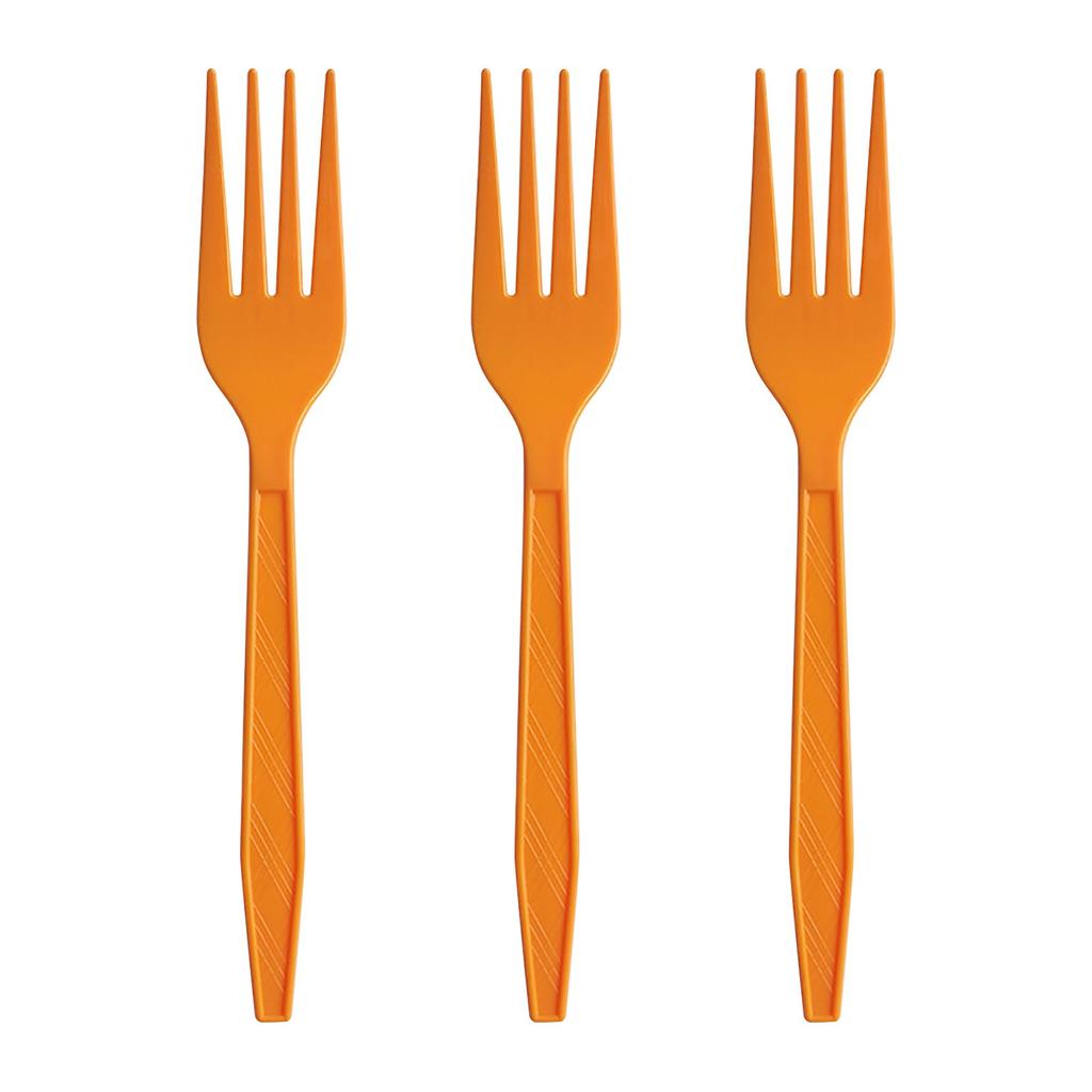 Одноразовая пластиковая вилка золотого цвета для дня рождения