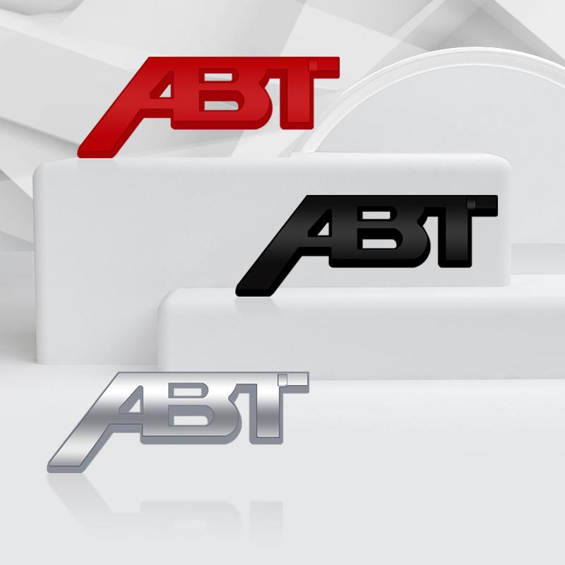 sdbn7 Zinc Alloy Carbon Fibre ABT Sports Badge Car Body Trunk Emblem 3D Grille Decal Sticker For SEAT SKODA TTRS A4 A5 Q3 Golf Passat