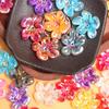 10pcs 21.4*23.6mm Acrylic Transparent UV Color Irregular Big Flower Beads Fashion DIY Handmade Materials