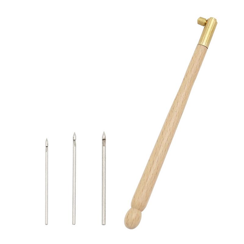 Игла для вышивания Тамбурный крючок для вязания Люневильский крючок с ручкой из 3 игл Набор S Couture Люневильский блестящий инструмент для вышивки бисером