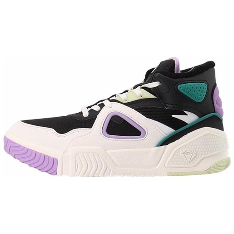 ANTA Skateboard Shoes Women's High top White/Black/Purple 122148902-2