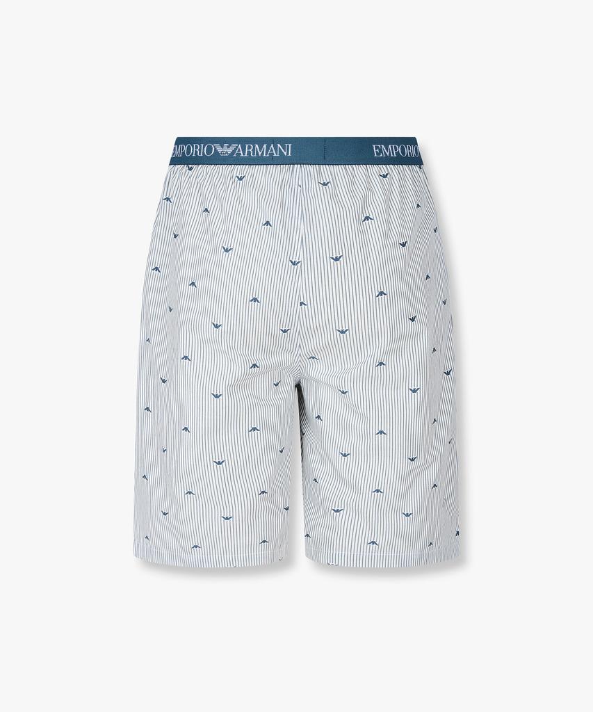 EMPORIO ARMANI UNDERWEAR Мужские Шорты для отдыха с узором Логотип-Орел_Дымчато-Аква 0816131027