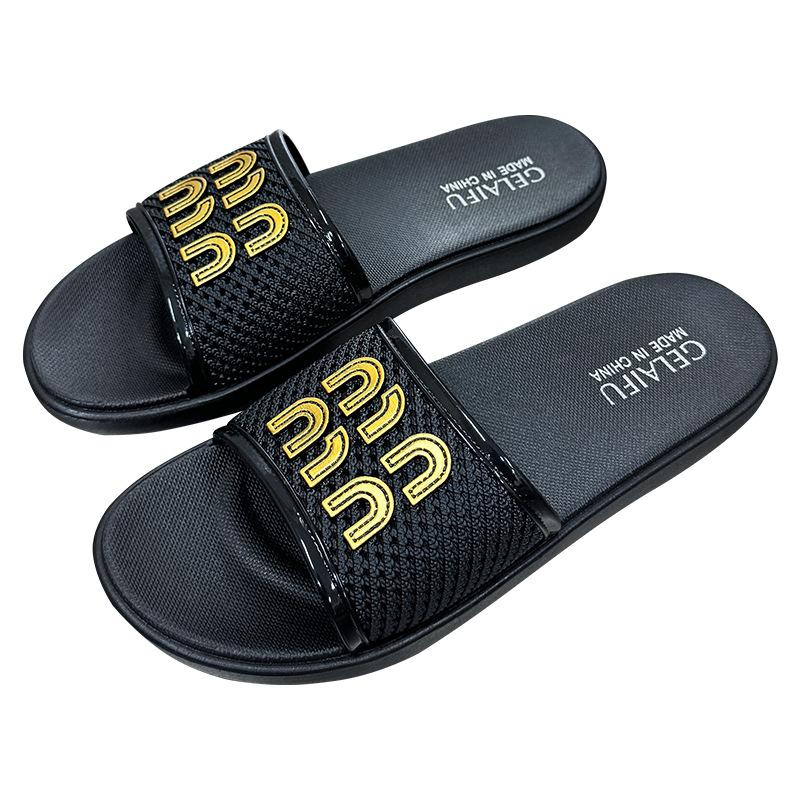 Женские летние тапочки, новая модная маленькая ароматная пляжная обувь, популярные универсальные комнатные прохладные тапочки