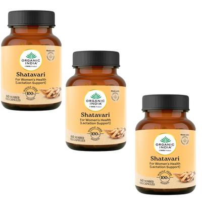 Shatavari 60 Veg Capsules Pack of 3 Women Health Hormonal Balance Supplement