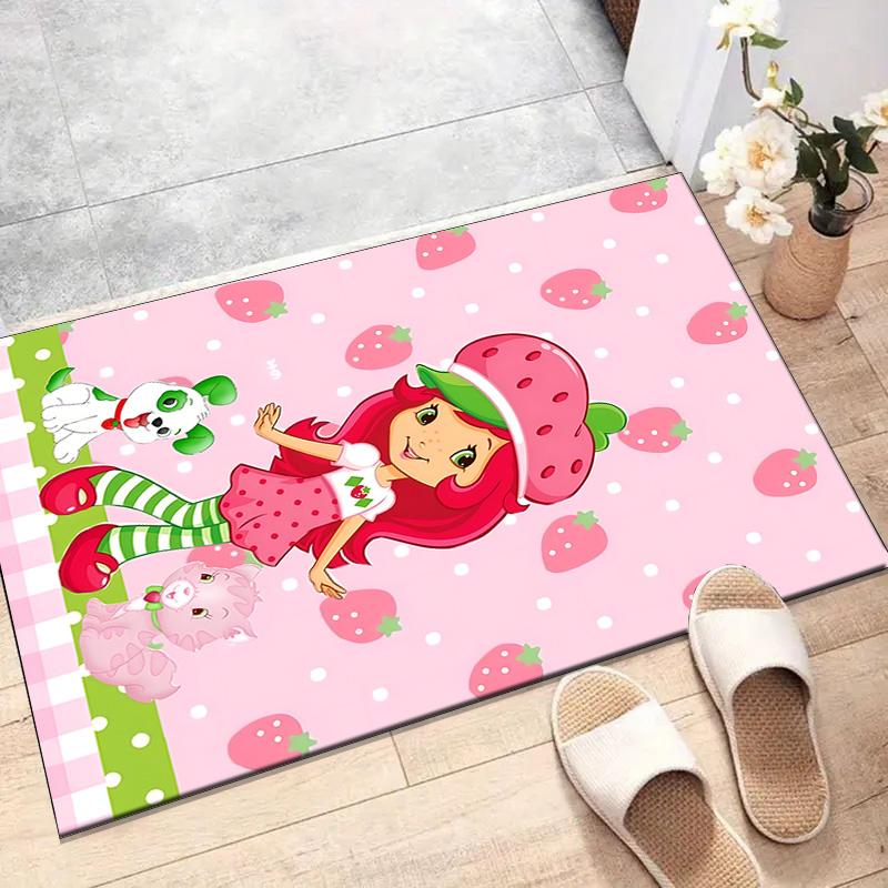1pc Princess Strawberry (8) Design Printed Area Rug Carpet for Bedroom Living Room Home Decor Rugs Mat Non Slip Mat Rug for Bedside