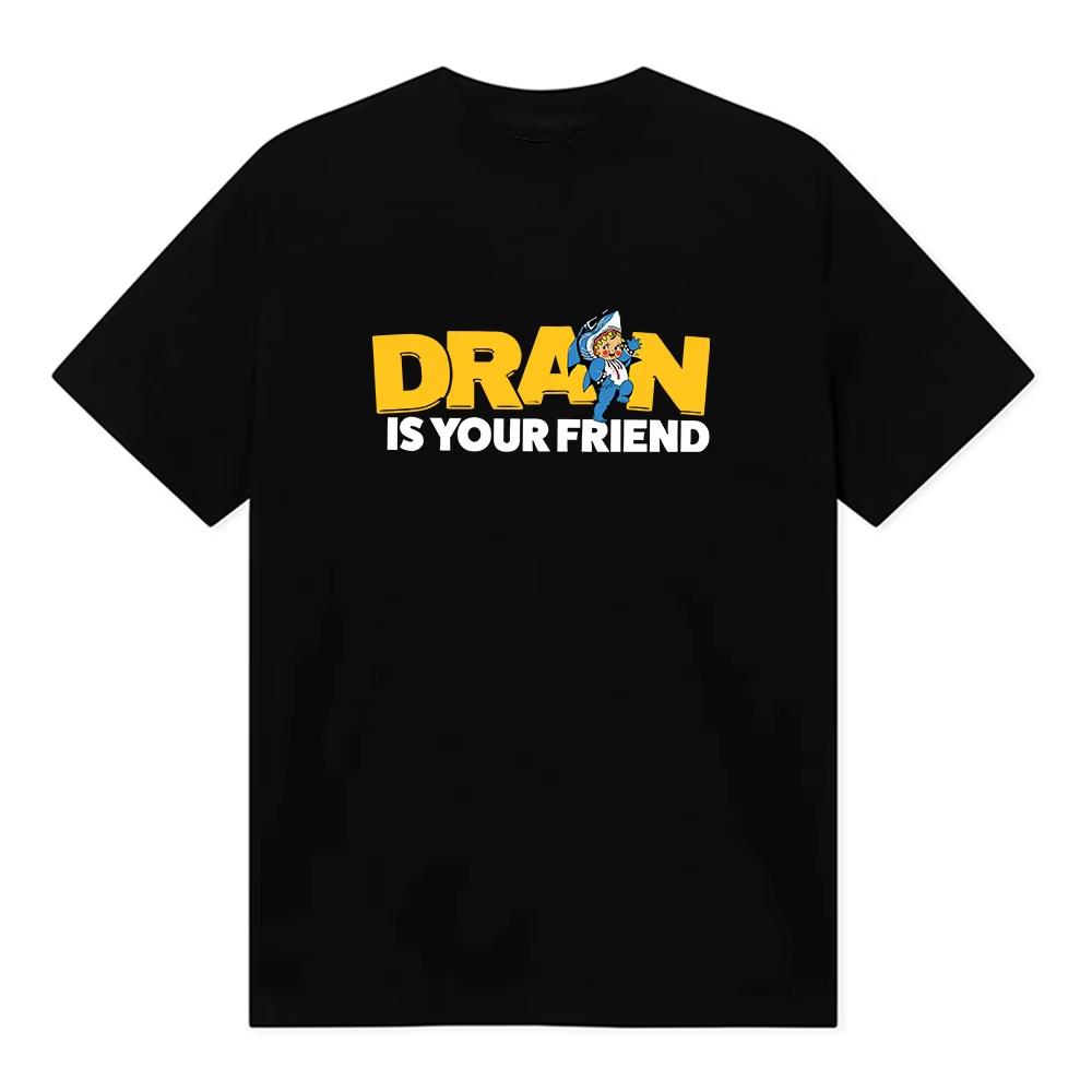 DRAIN KEWPIE FRIEND TEE IS YOUR FRIEND Printing Tshirt 2026 Spring summer Hip Hop Cotton Fashion Men Streetwear y2k ins