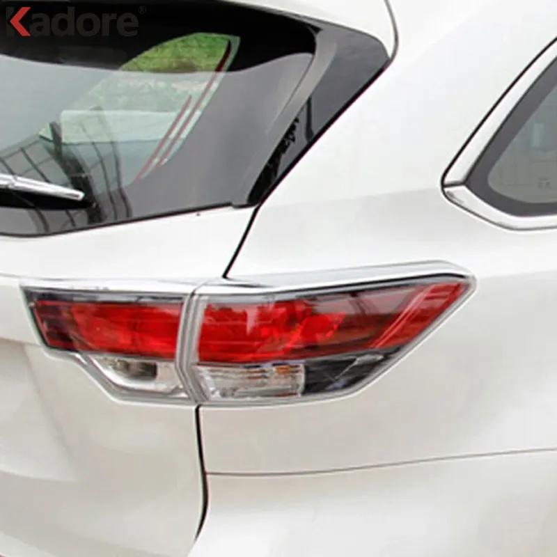 Декоративная накладка на задний фонарь для Toyota Highlander 2014 2015 2016 2017 2018 Хромированная рамка заднего фонаря автомобиля Аксессуары