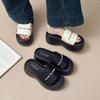 Letter Slippers Women's Summer Outer Wear 2025 Spring and Summer New Casual One-word Slippers Beach Cool Slippers Women's Thick Bottom