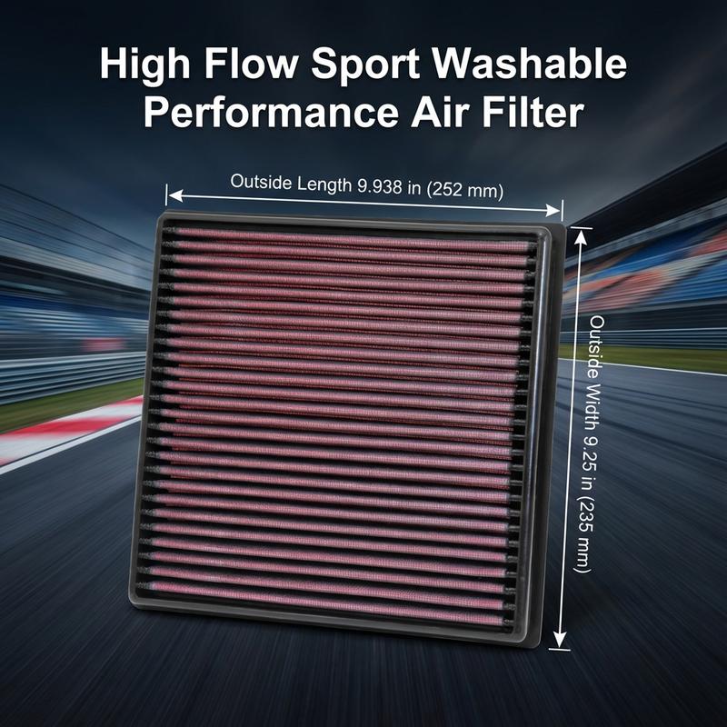 for Citroen DS4 DS5 C4 CTriomphe Peugeot 3008 5008 308 RCZ 2003- 2.0 High Flow Sport Washable Performance Air Filter 33-2983
