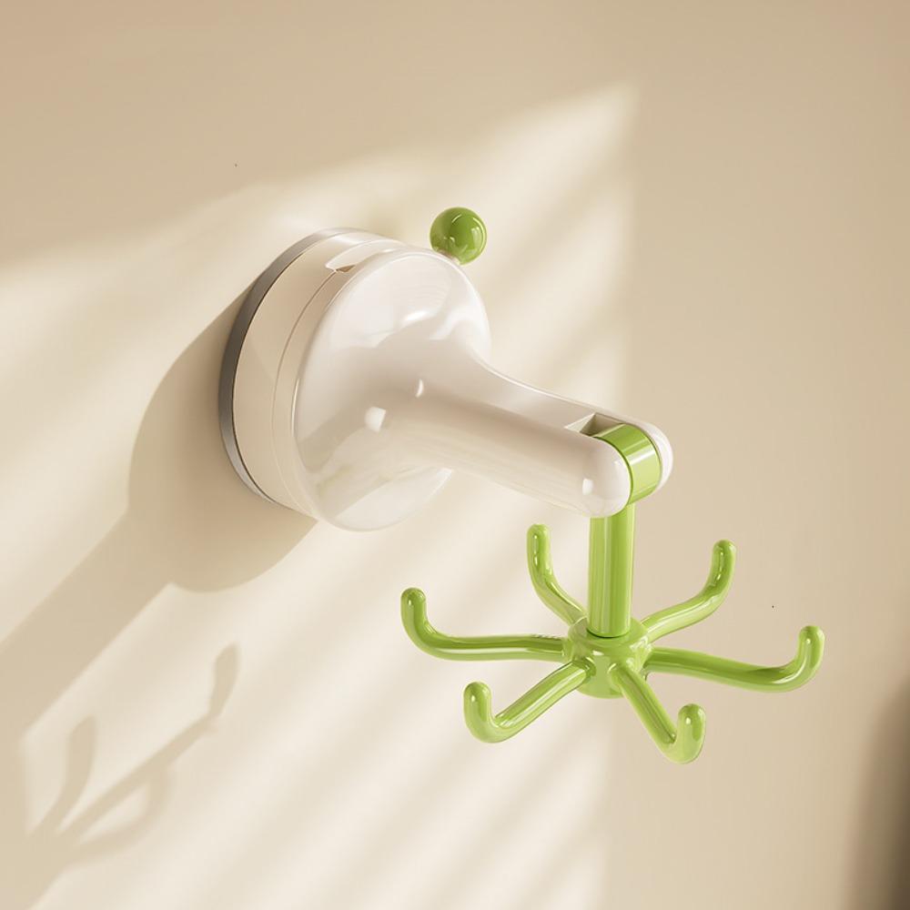 360° Rotating Kitchen Suction Cup Hook Dopamine 6-Claw Suction Cup Rotating Hook Bathroom