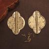 2pcs Brass Small Brass Hinge Copper Embossing Folding Hinge Vintage Antique Hinge Drawer