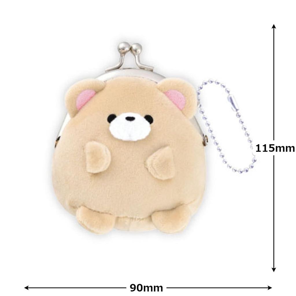 Crux Plush Bear Kiss Lock Coin Purse Soft Stuffed Animal Wallet Cute Bear Pouch