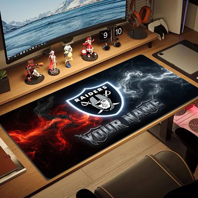 Las Vegas Raiders Print Cushion Non-slip Laptop Tablet Big Mousepad XXL Mat Mini PC Playmat With Lock edge