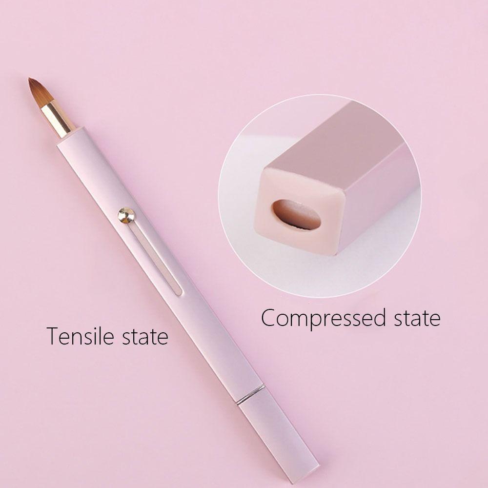 Алюминиевая выдвижная кисть для губ/бровей Золотистая&Черная&Красная&Розовая Двусторонняя кисть для помады Женщины