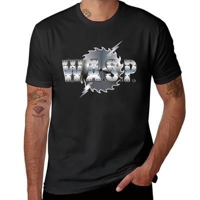 WASP LOGO Премиум Футболка базовая футболка рэперские графические футболки винтажная графическая футболка хлопковая футболка мужская