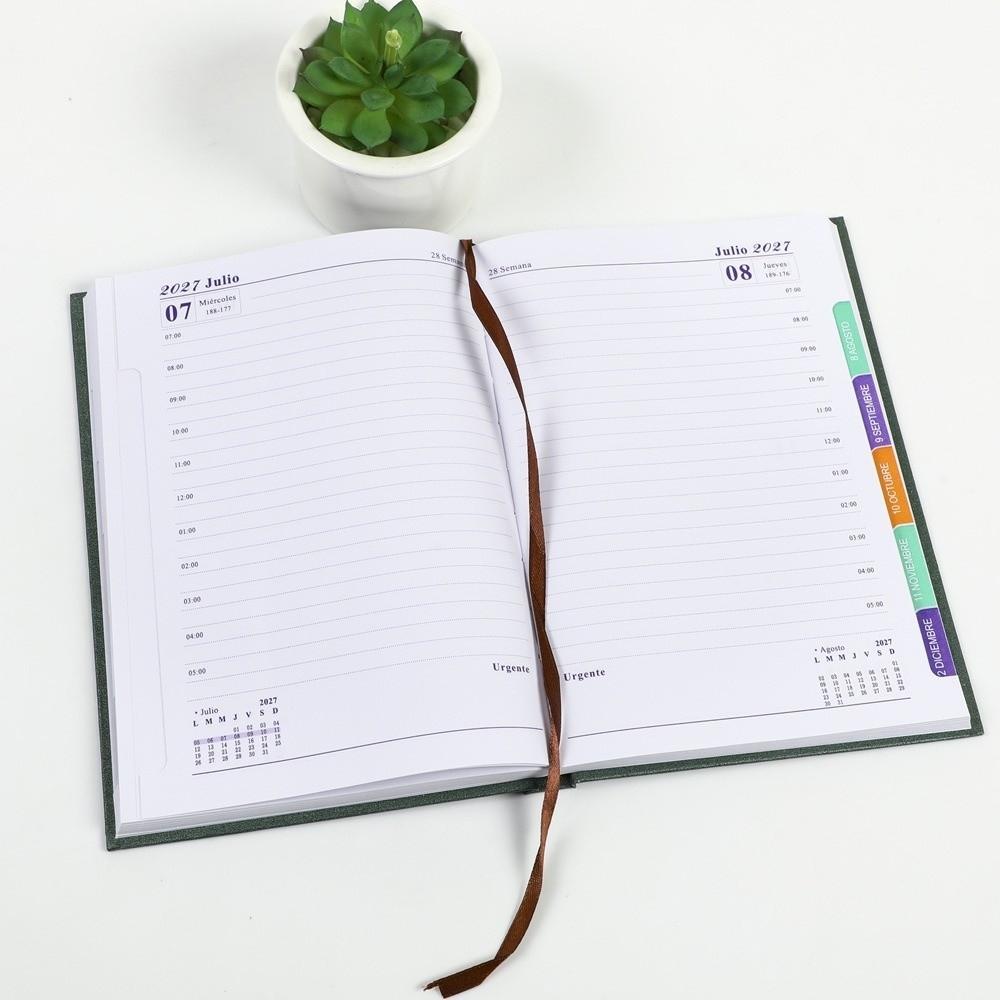 English A5 Agenda Planning Notebook 12 Months Office Work Planner Diary Writing Pads Stationery