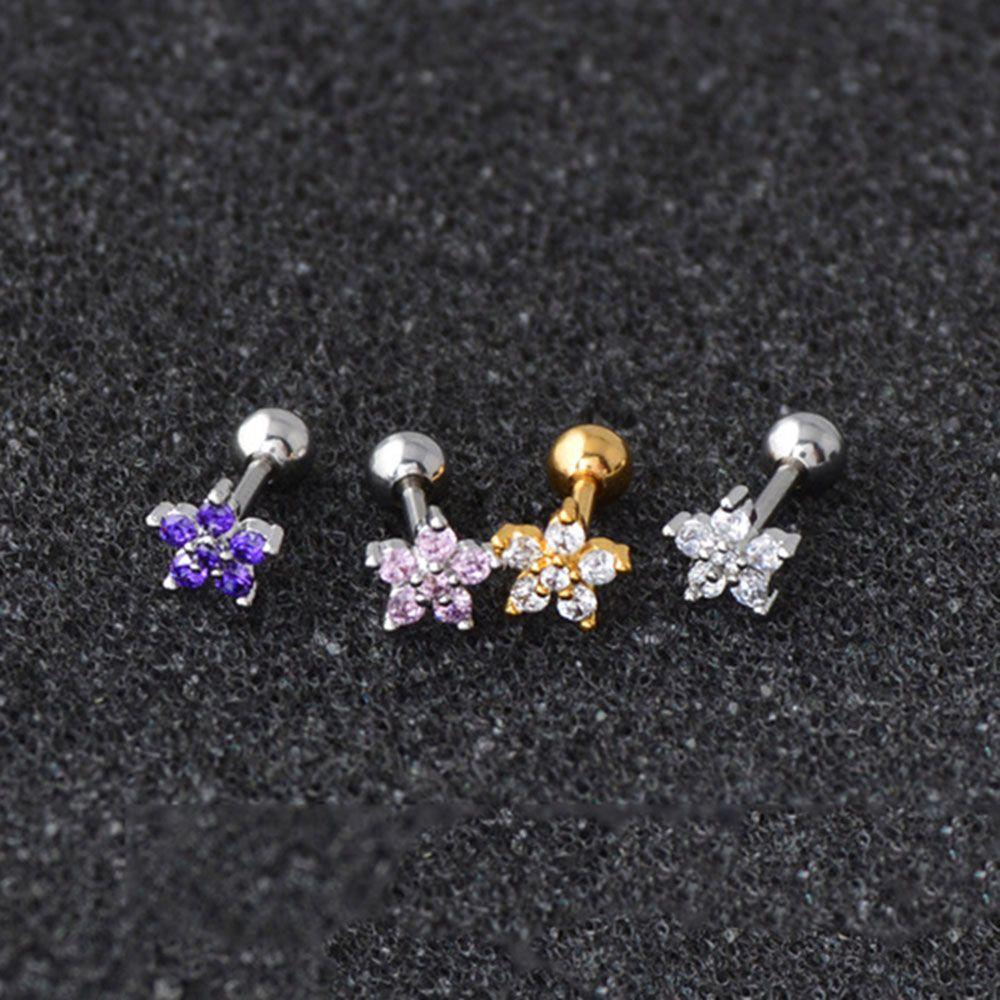 Jewelry Earpiercing Cartilage Flowers Tragus Earrings Cartilage Earrings Ear Studs Stud Earrings