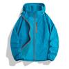 Summer sunscreen clothing Lightweight casual color contrast outdoor long-sleeved thin cool breathable cycling hooded sunscreen clothing