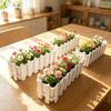 Rustic Style Fence Flowerpot Greenery Container Flower Arrangement Creative Flower Pot Basket  Home