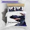 3pcs Custom Name Solo Leveling Bedding Set Duvet Cover Closure Includes 1 Duvet Cover & 2 Pillowcases for All Seasons Bedroom Decor